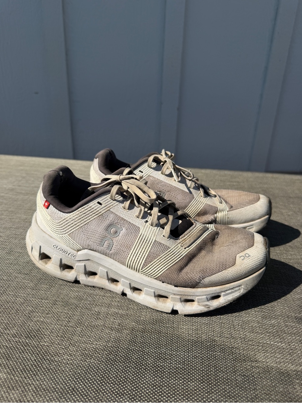 On Cloud Running Women's Athletic Cloud Shoes - Beige and Black - Picture 1 of 4